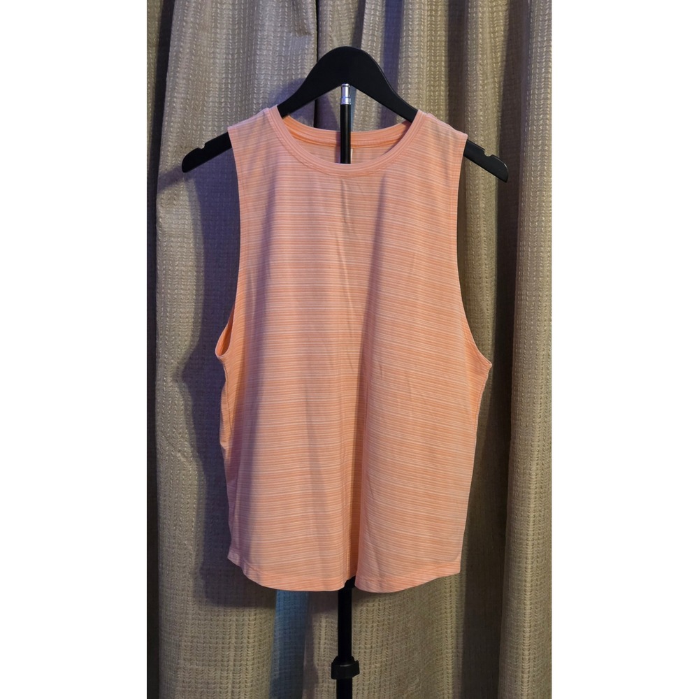 Athleta Striped Tank Top Women's Size Small Orange White